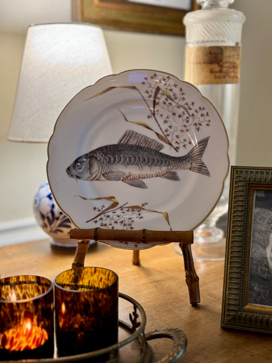 Vintage Carlsbad Austria Naturalist Fish Plate