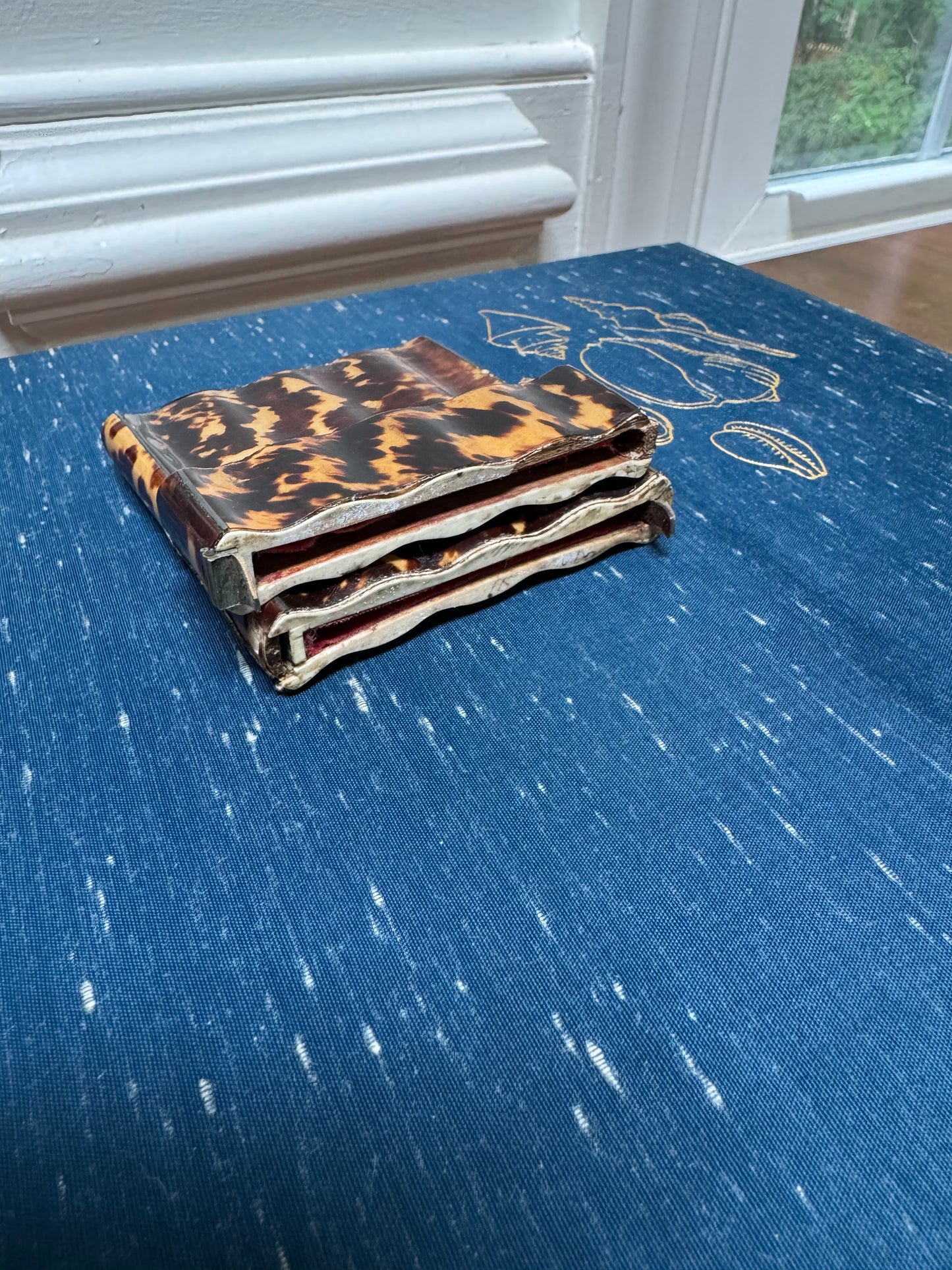 Antique Tortoiseshell Calling Card Holder