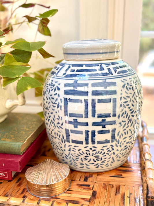 Vintage Double Happiness Ginger Jar
