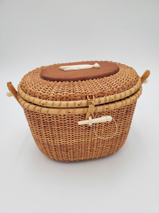 Nantucket Inspired Basket with Lid