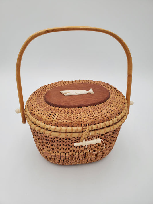 Nantucket Inspired Basket with Lid