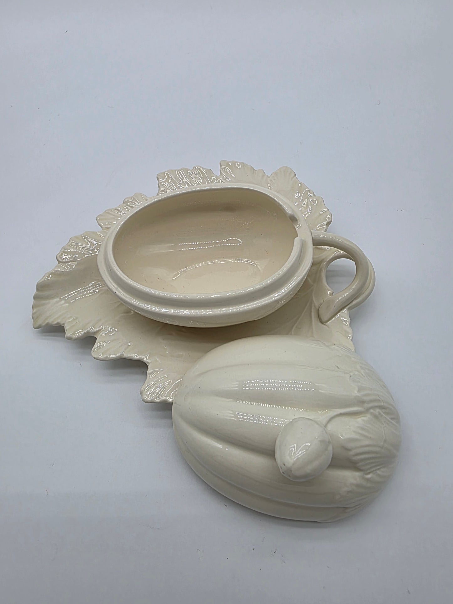 Wedgwood Etruria Creamware Lidded Squash Dish/Tureen