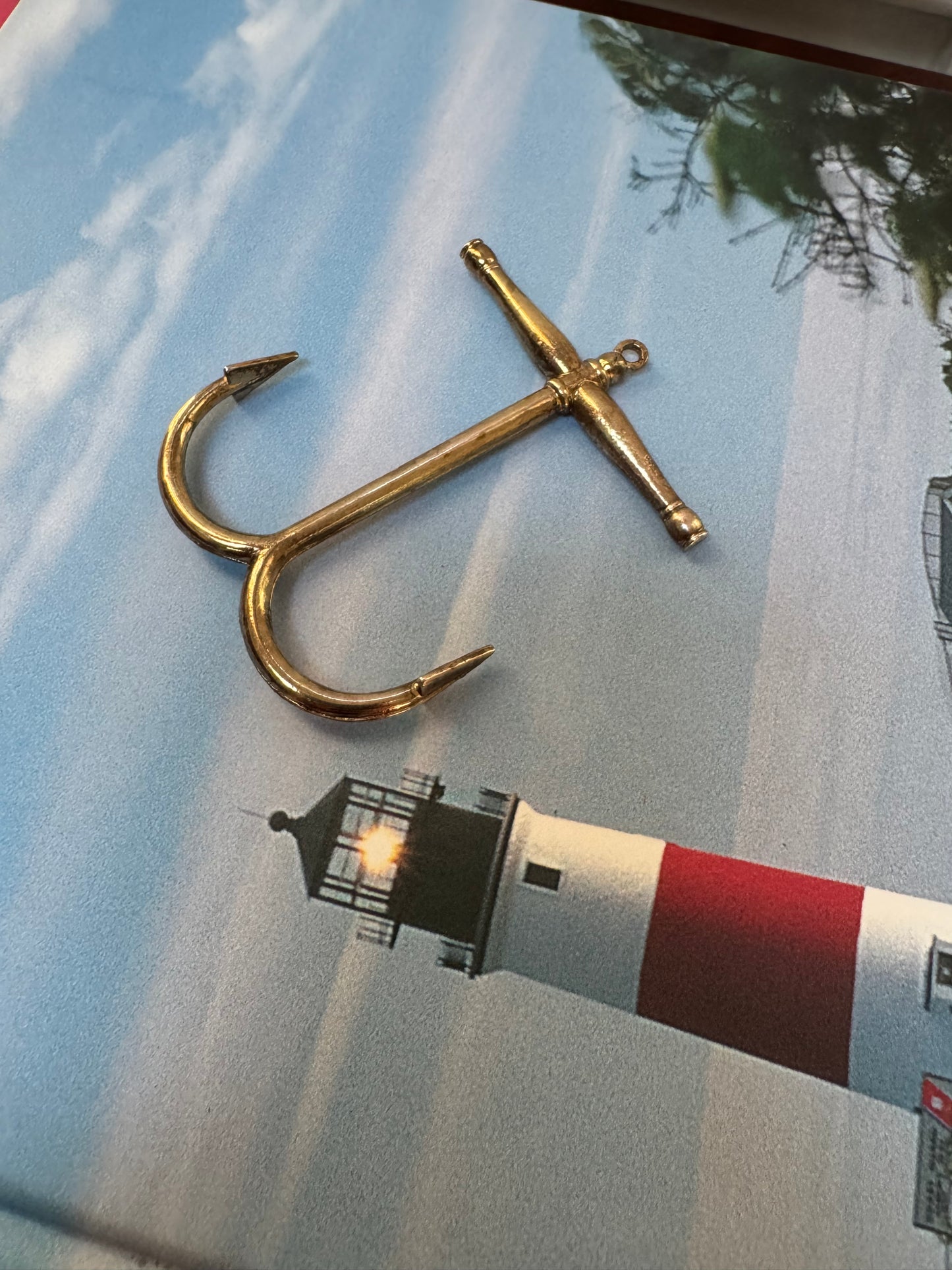Brass Anchor Ornament