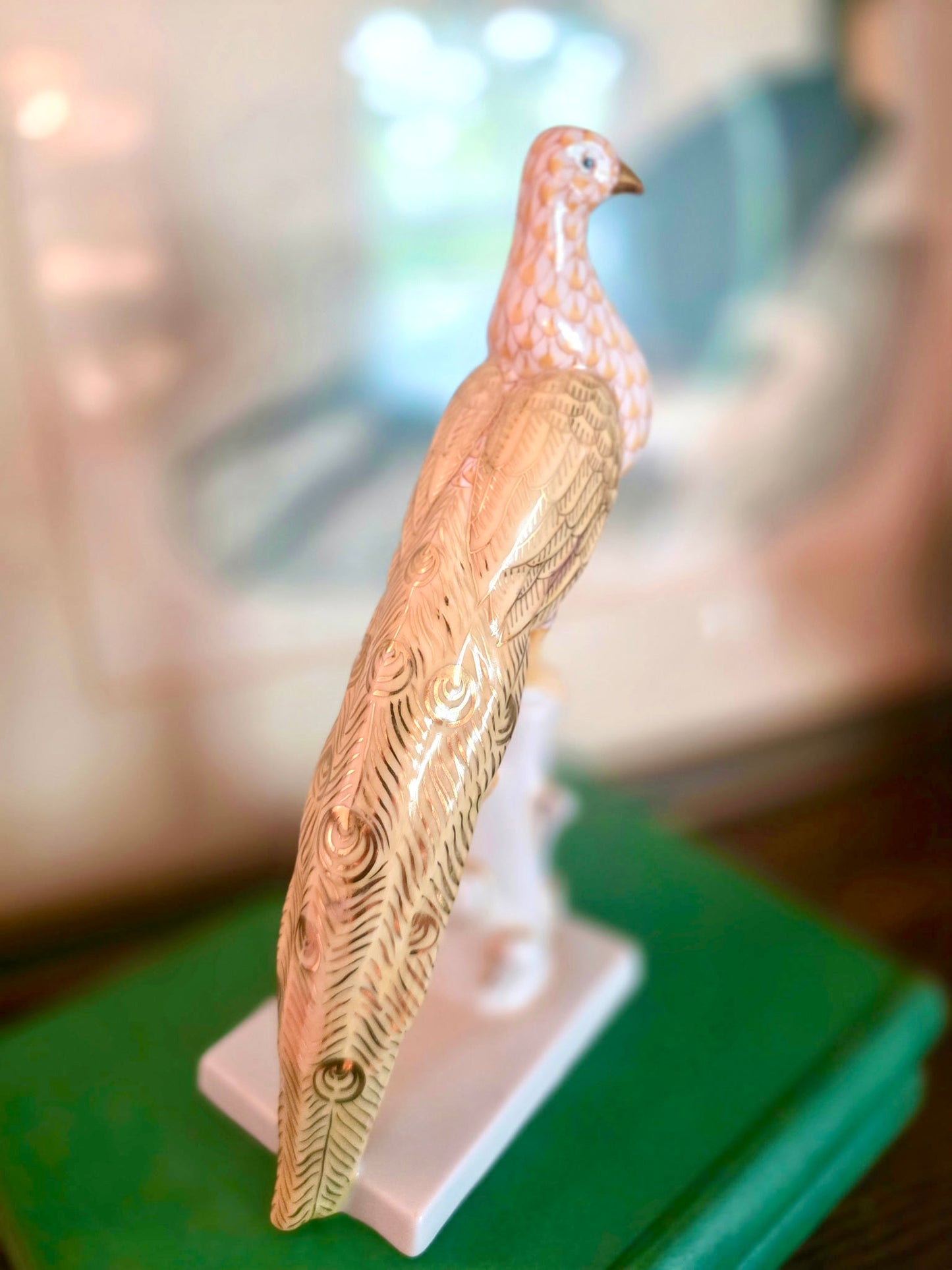 Rare Herend Peacock Figurine