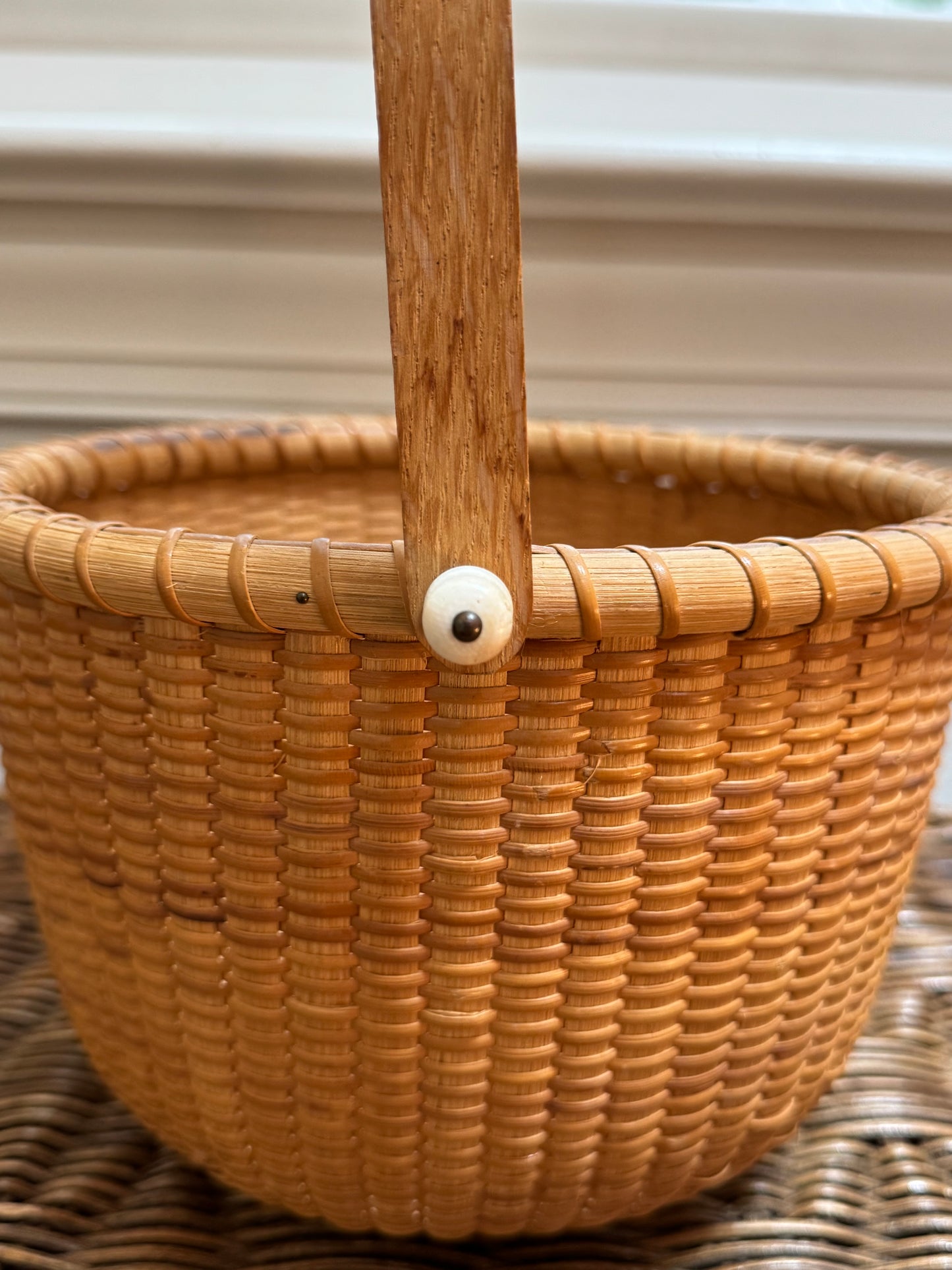 Nantucket Lightship Basket, Signed