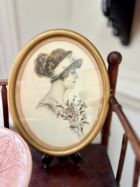 Original Antique Portrait, Artist Signed and Dated
