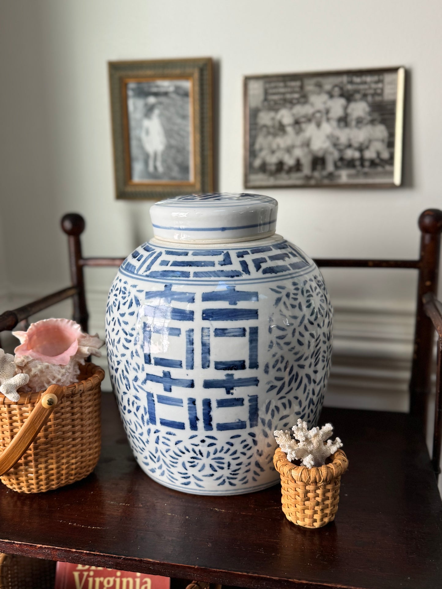 Vintage Double Happiness Ginger Jar
