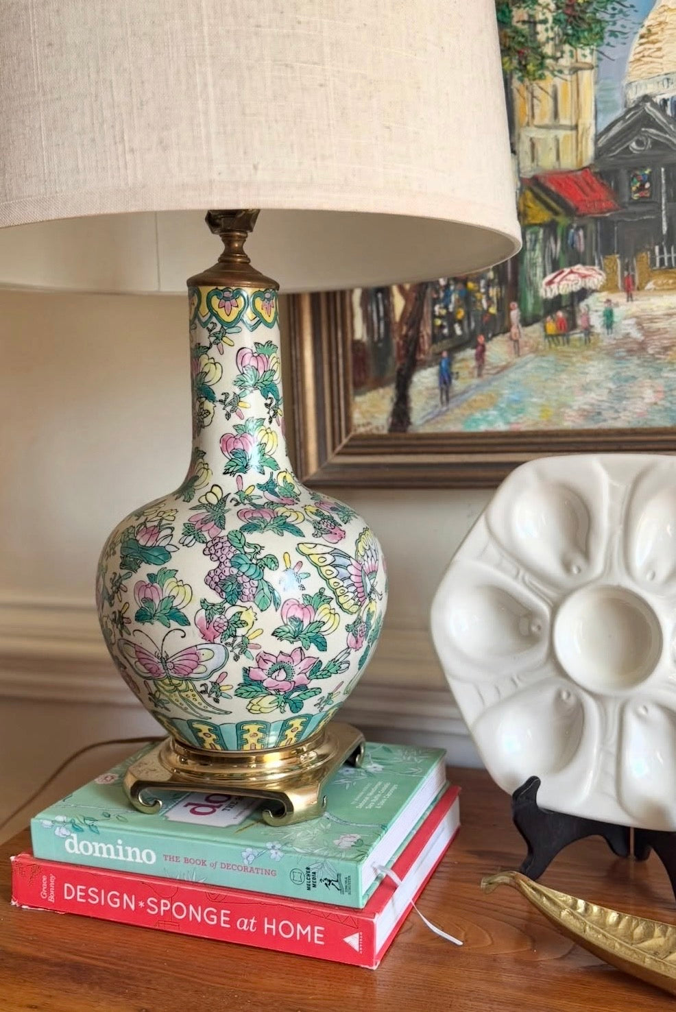 Chinoiserie Style Butterfly Lamp