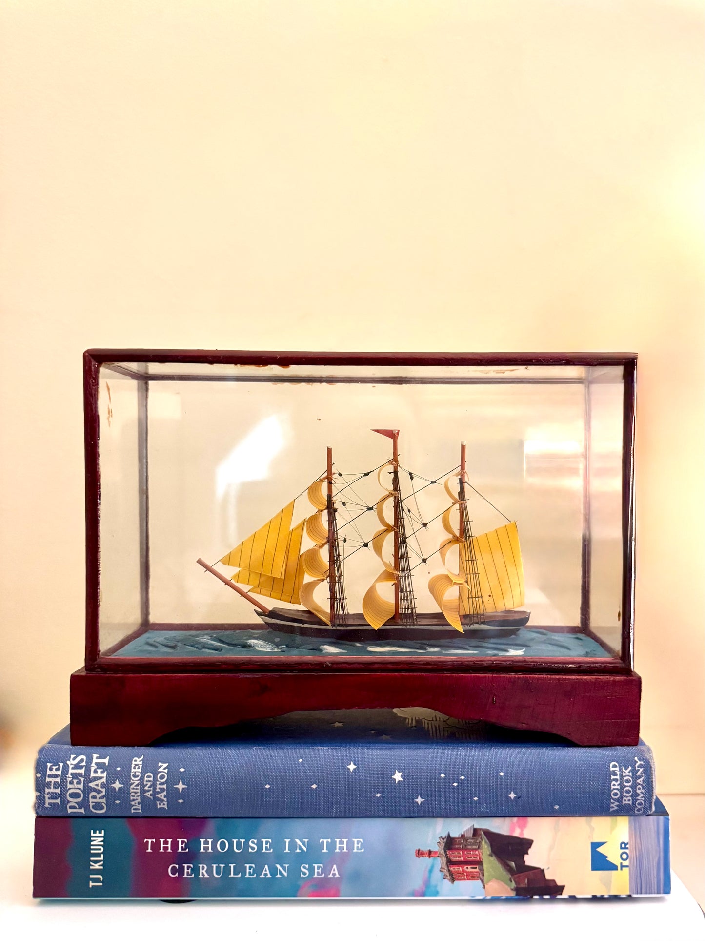 Large Ship in Glass Case