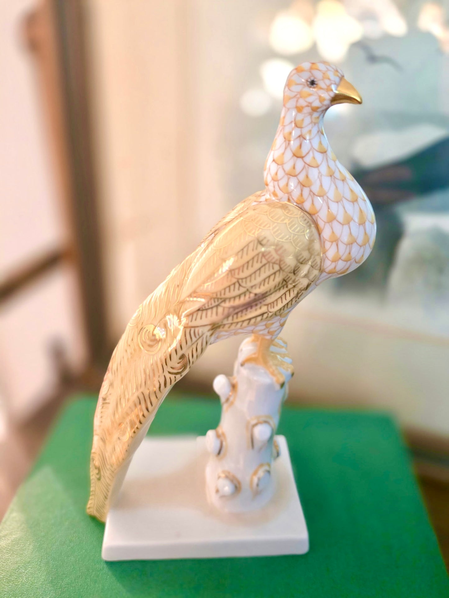 Rare Herend Peacock Figurine