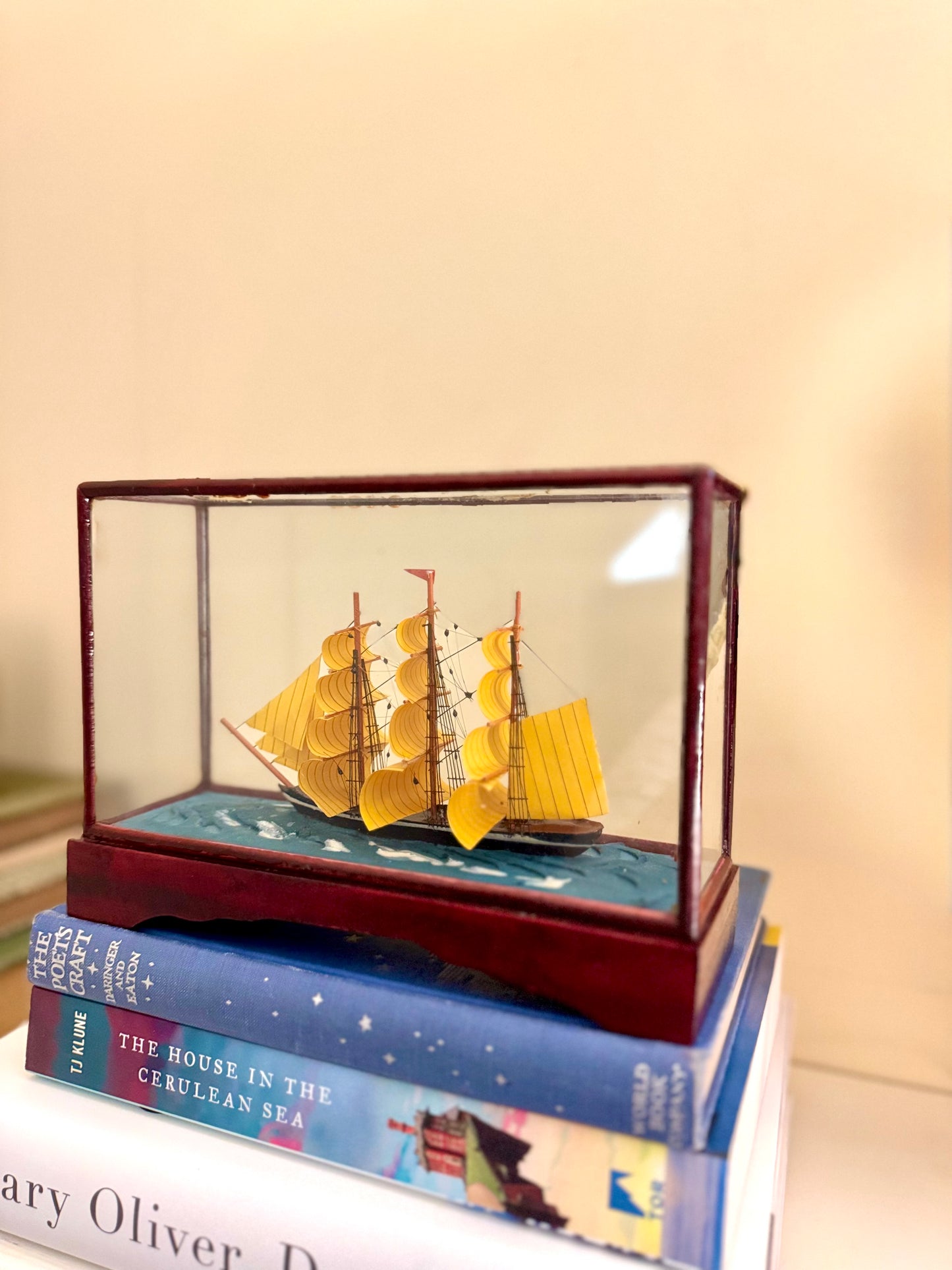 Large Ship in Glass Case