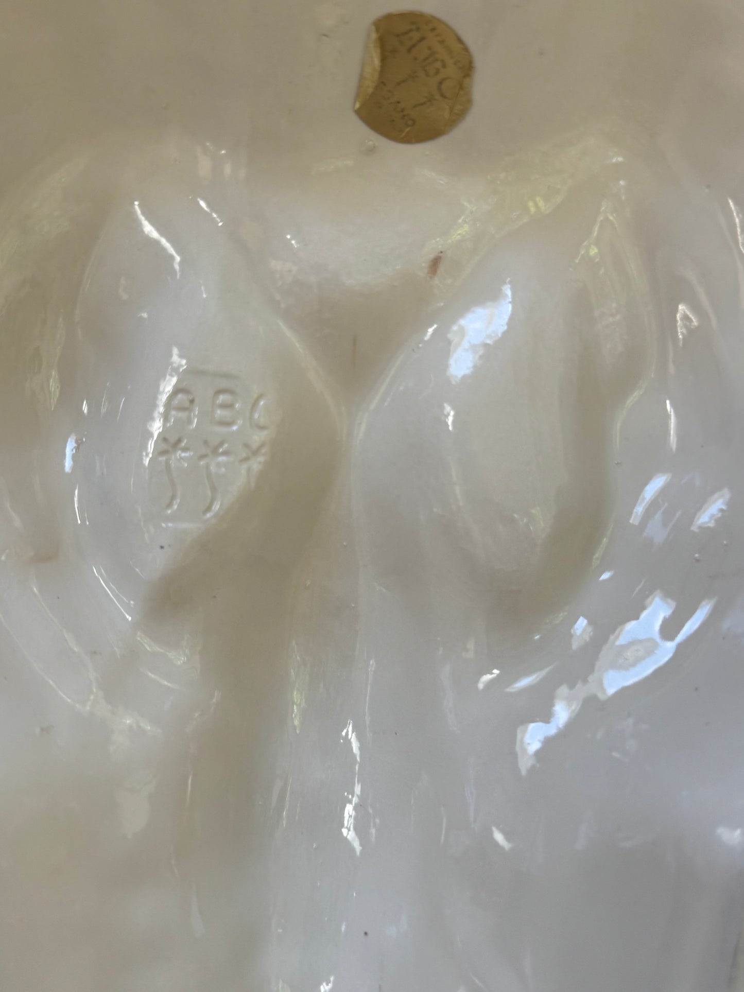 Blue and While Ceramic Lobster Mold, Made in Italy.