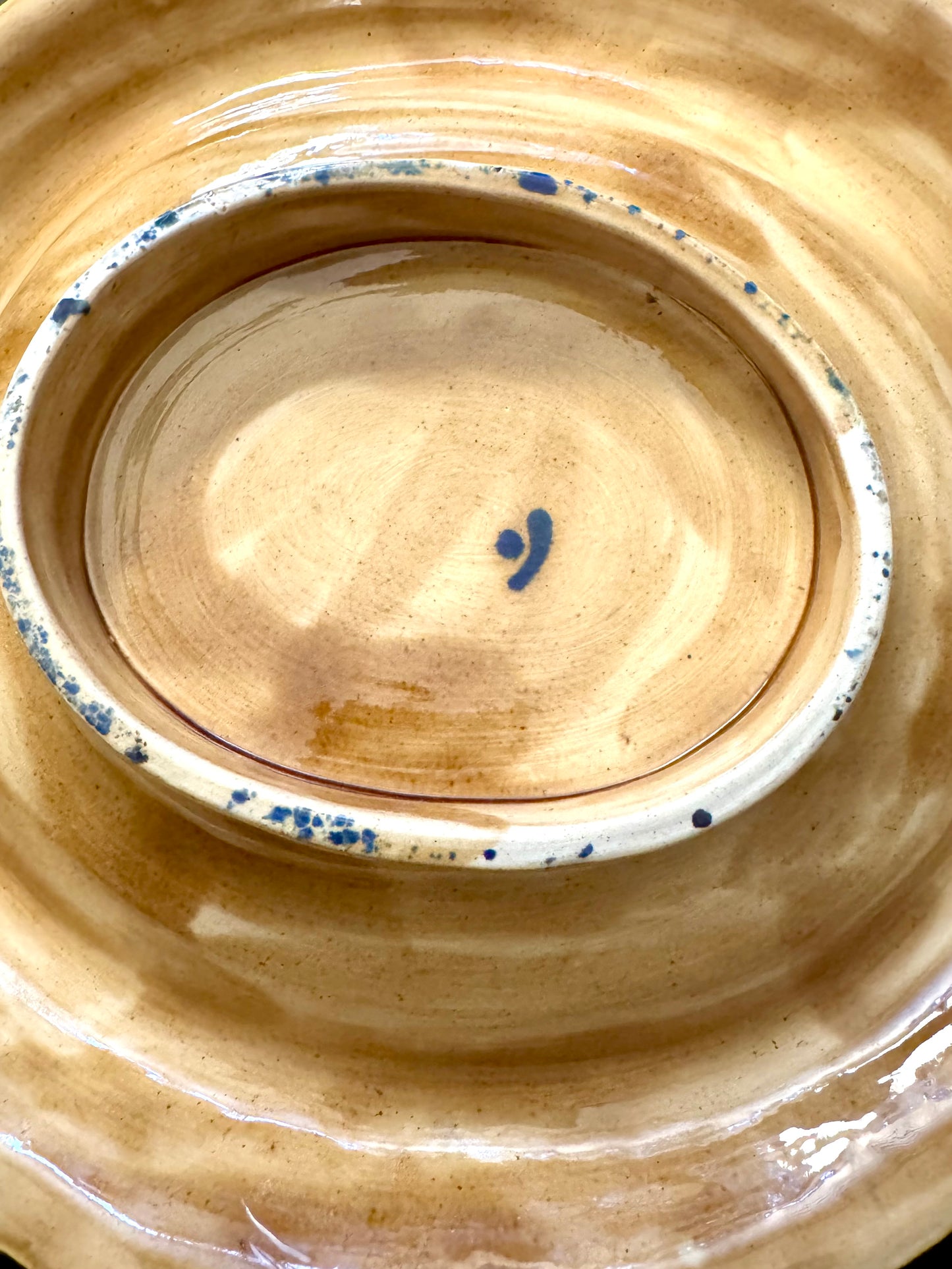 Cobalt Blue Majolica Bread Plate