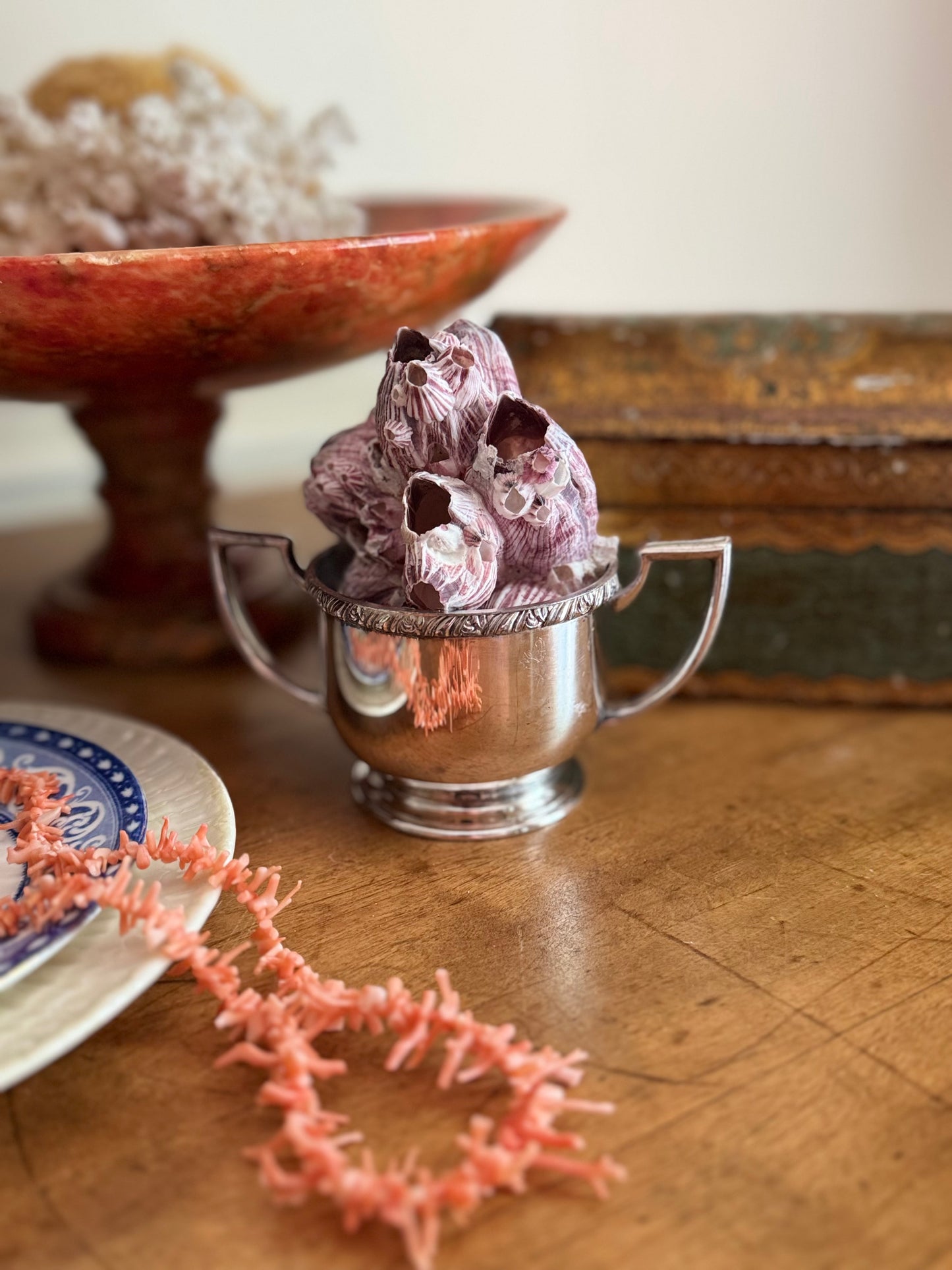 Vintage Trophy Style Silver Plated Sugar Bowl (with Barnacles)
