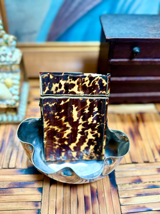 Antique Tortoiseshell Calling Card Holder