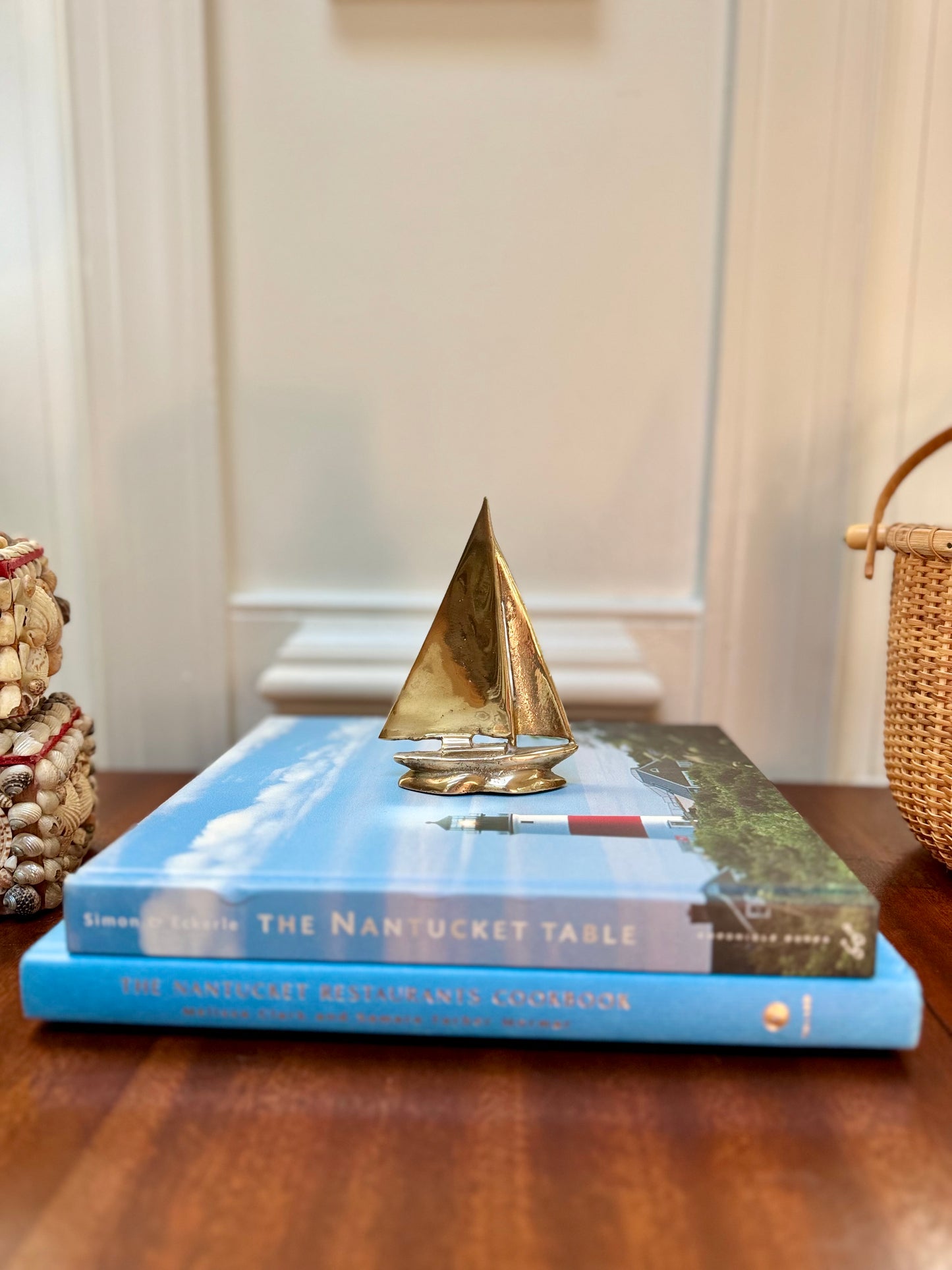 Mini Brass Sailboat Figurine