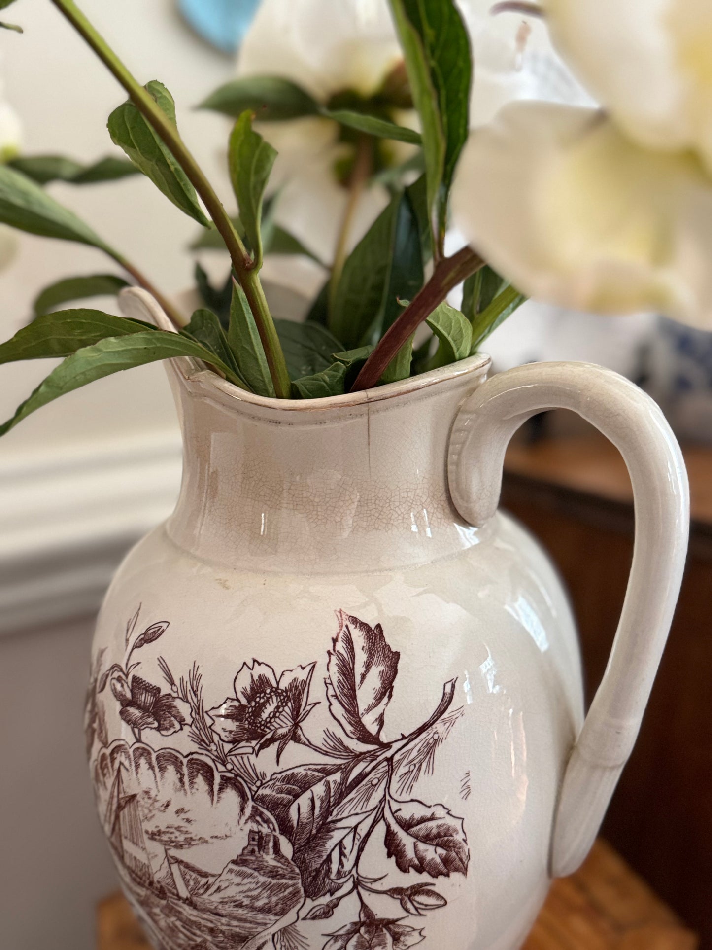 Antique Transferware Pitcher