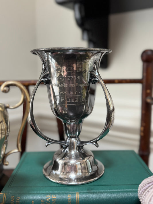 1911 Engraved Tennis Trophy/Loving Cup