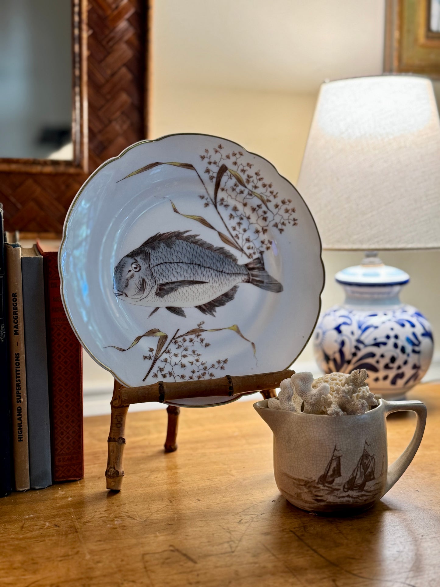 Vintage Carlsbad Austria Naturalist Fish Plate