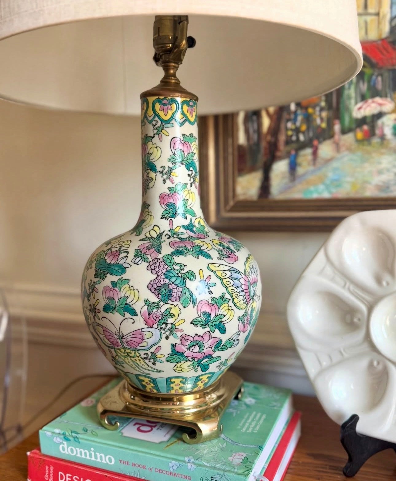 Chinoiserie Style Butterfly Lamp