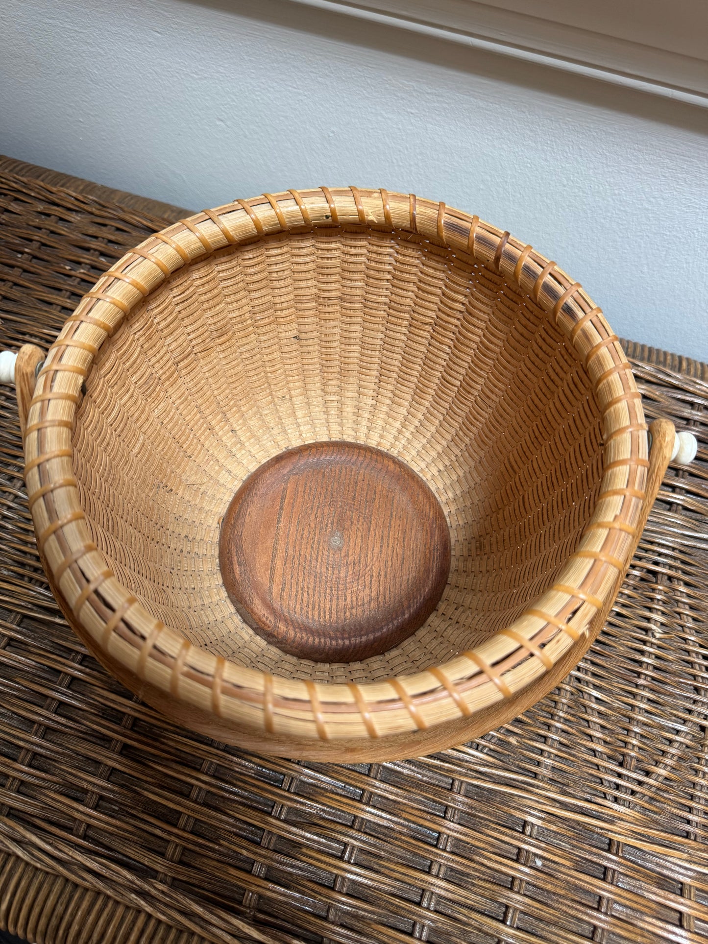 Nantucket Lightship Basket, Signed