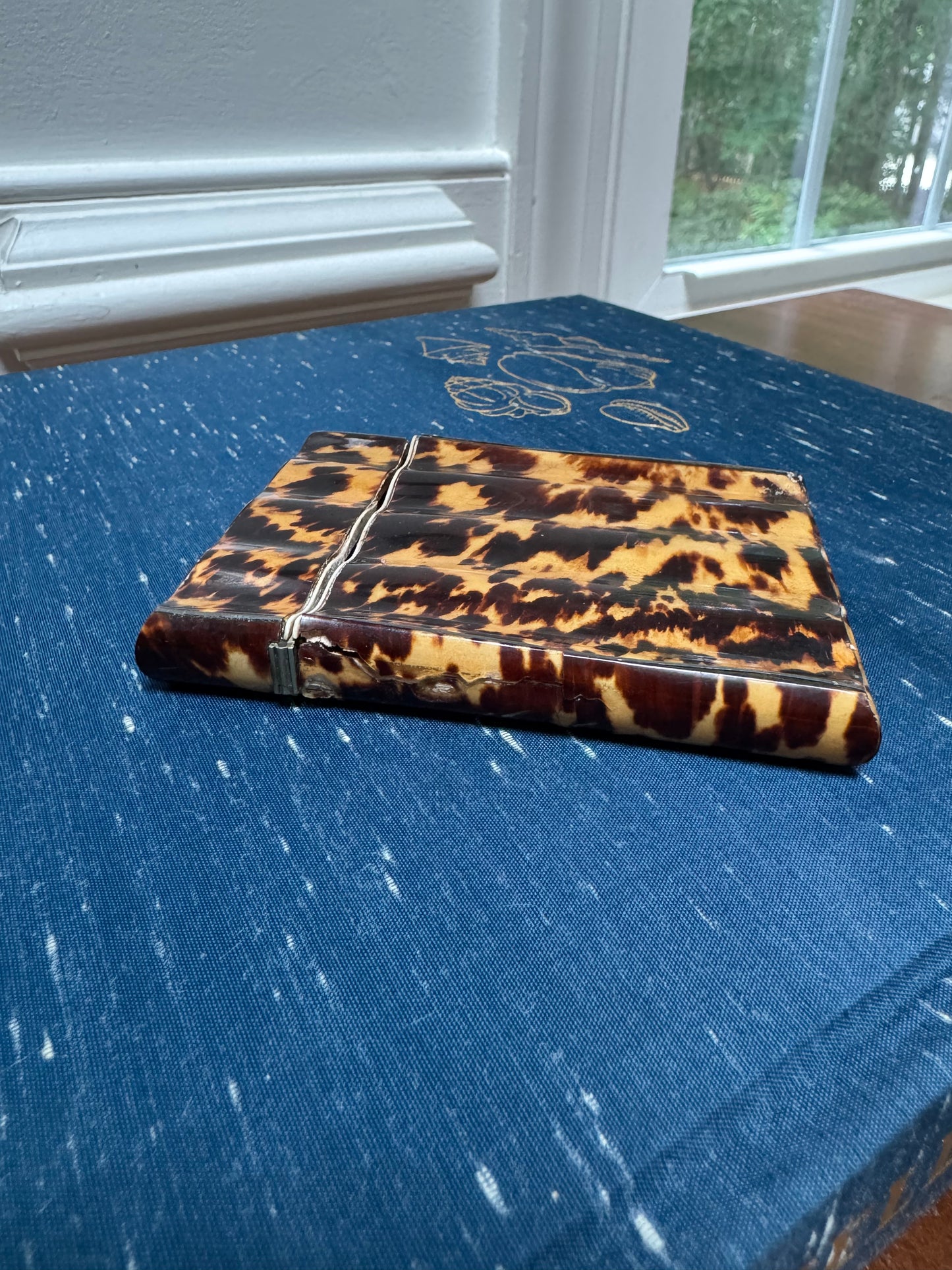 Antique Tortoiseshell Calling Card Holder