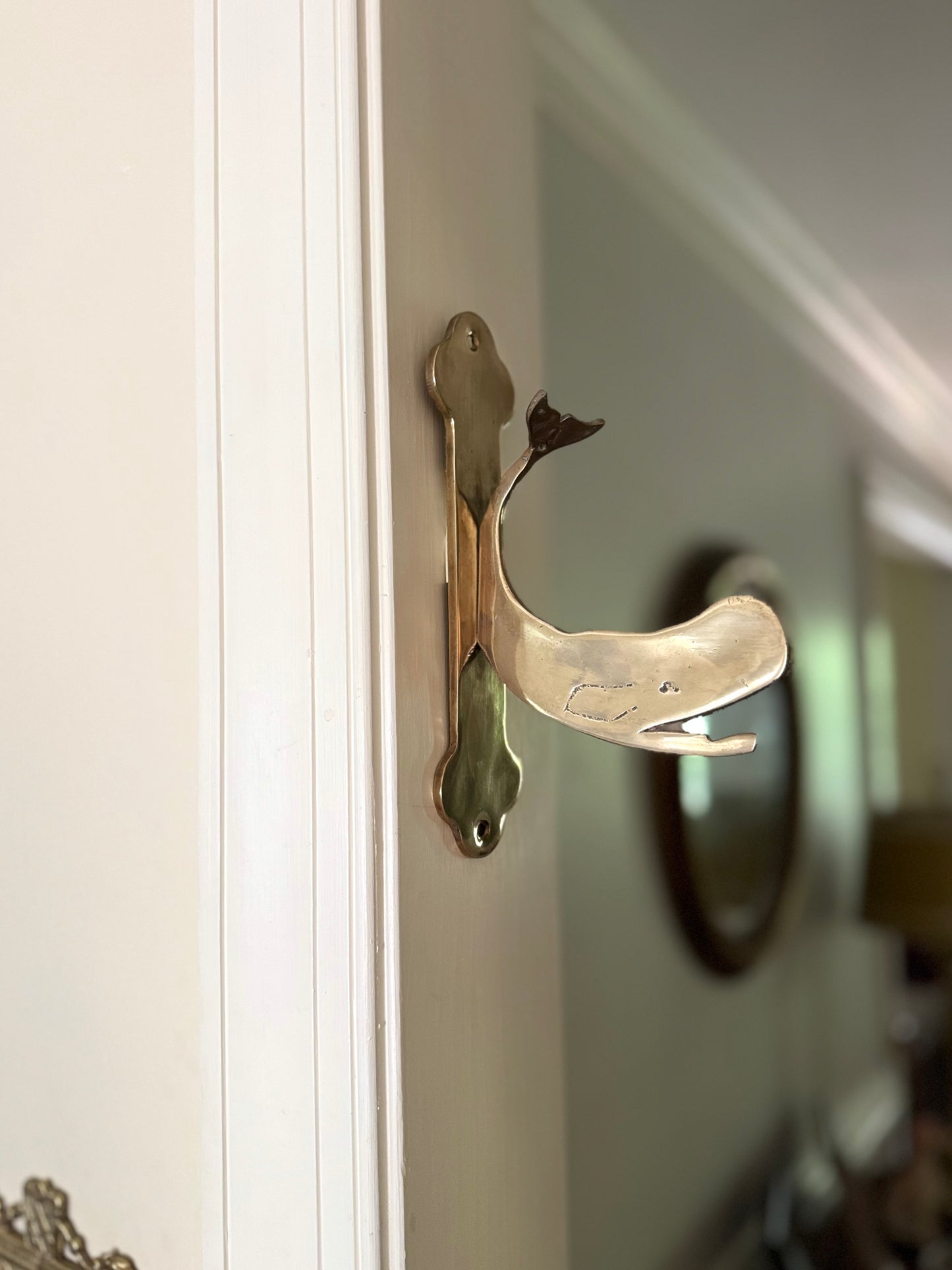 Brass Whale Wall Hook
