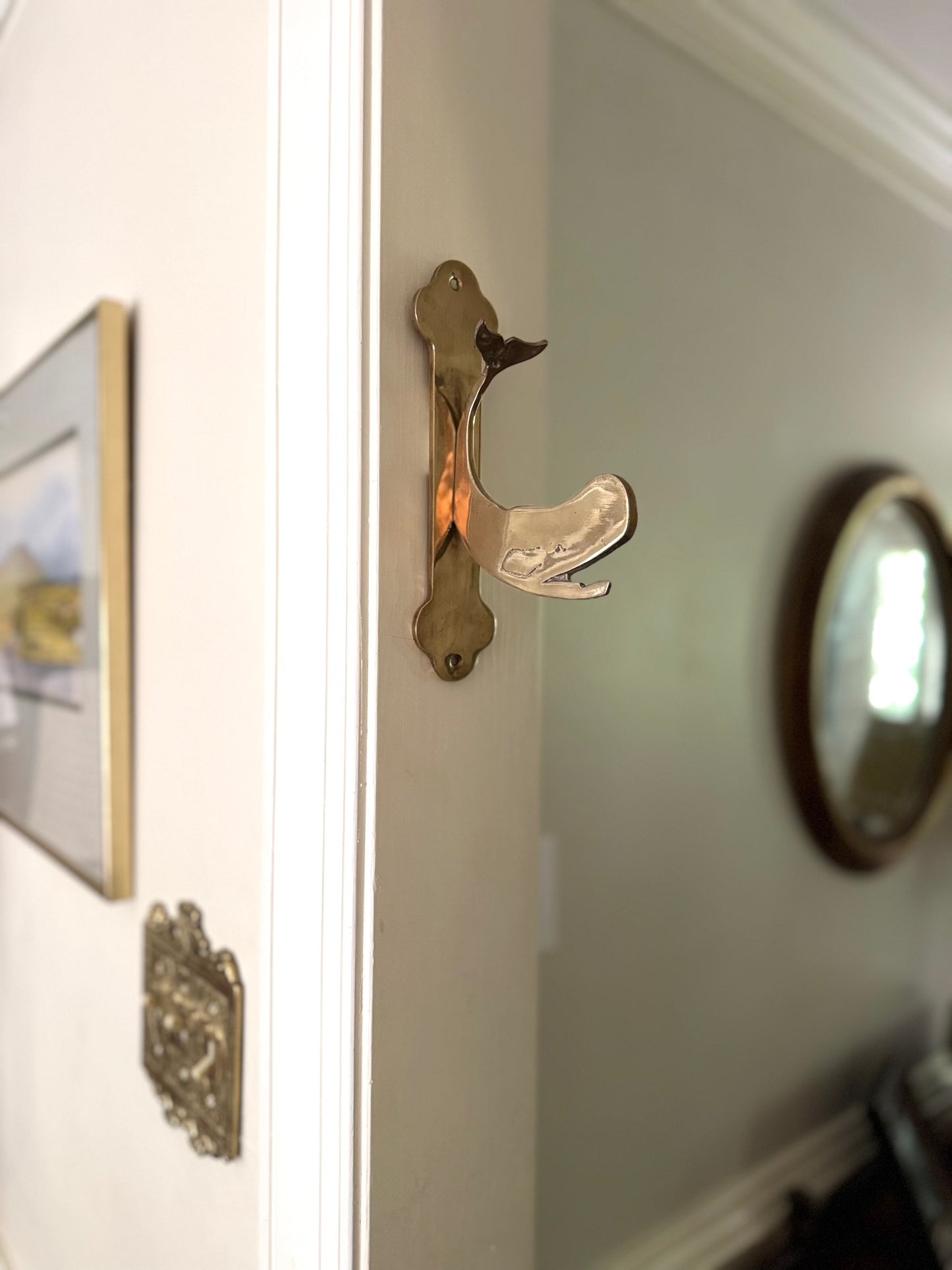 Brass Whale Wall Hook