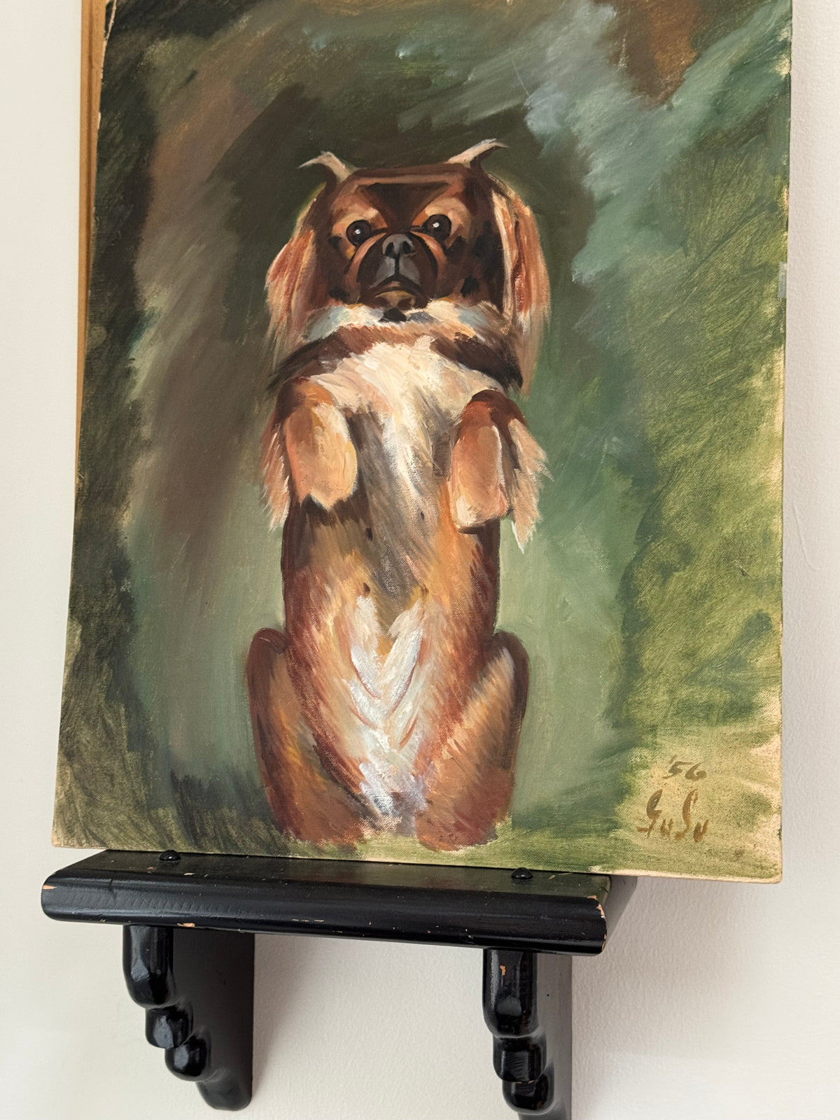 Original Artist Signed Dog Painting