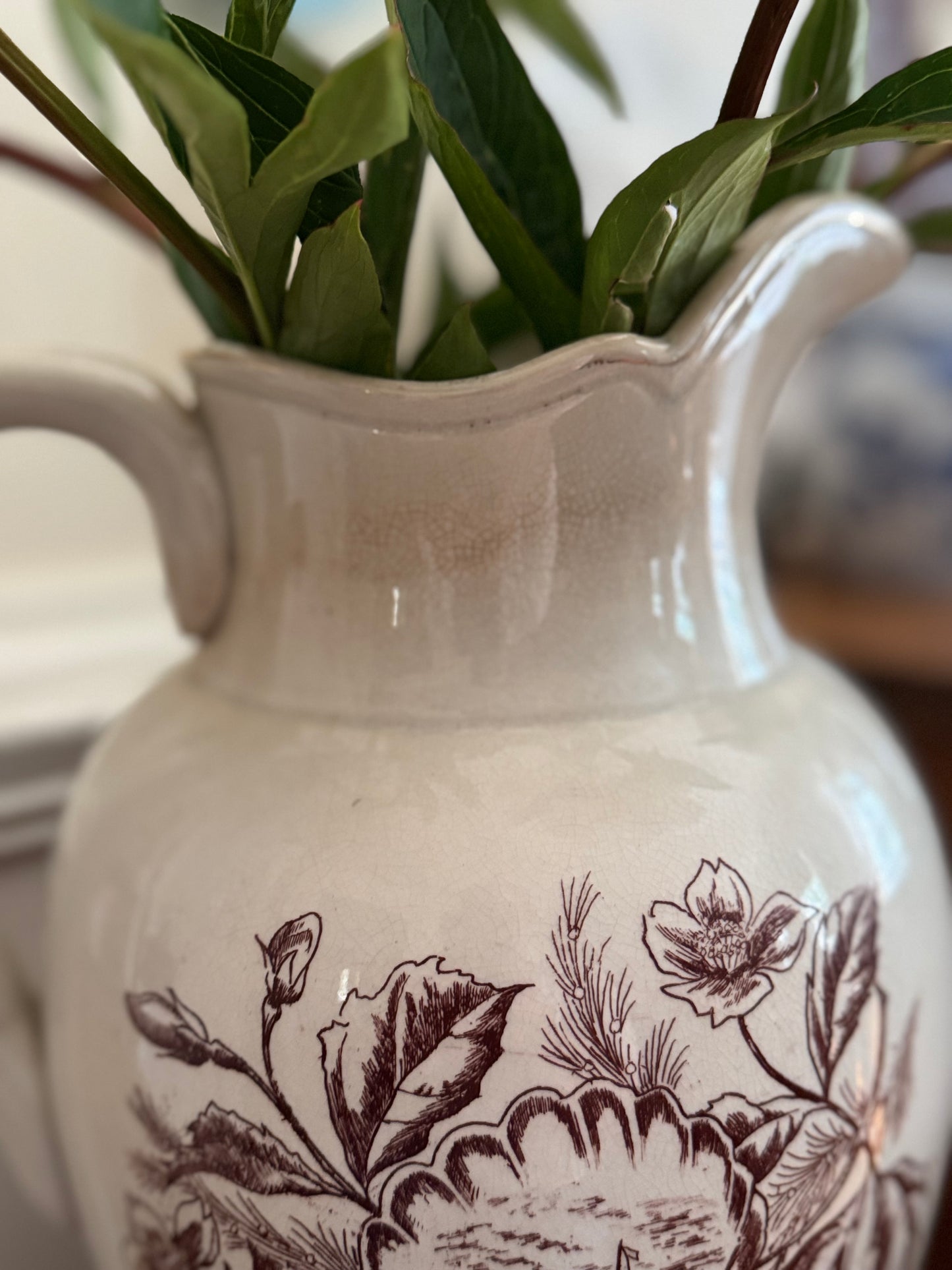 Antique Transferware Pitcher