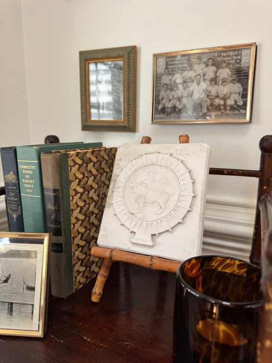 Antique Lion Plaster Art